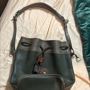 Dooney & Bourke Dark Green Leather Shoulder Bag